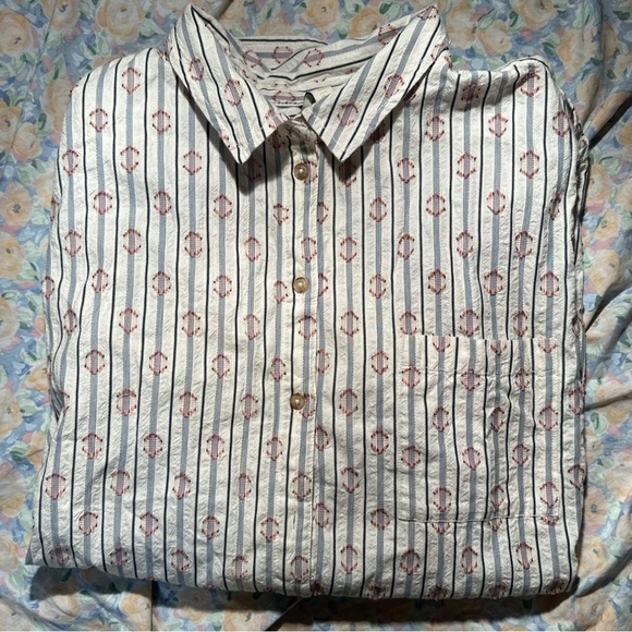 Pilcro 3/4 Sleeve Button Up Top XL - Picture 6 of 6